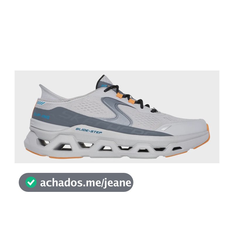 Tênis Masculino Glide Altus Slipin Skechers Cinza Escuro / Cinza Liso 40 Br