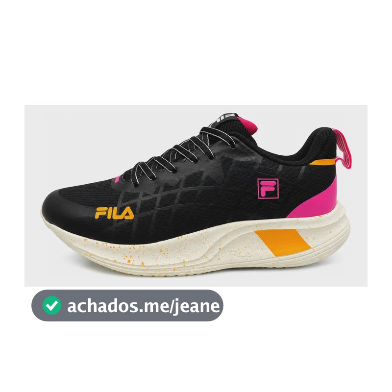 Tênis Fila Focus Feminino Academia Confortável Caminhada Preto 38 Br