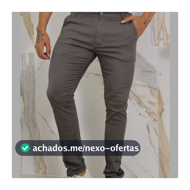 Calça Masculina Sarja Premium Esporte Fino Bolso Faca Lycra