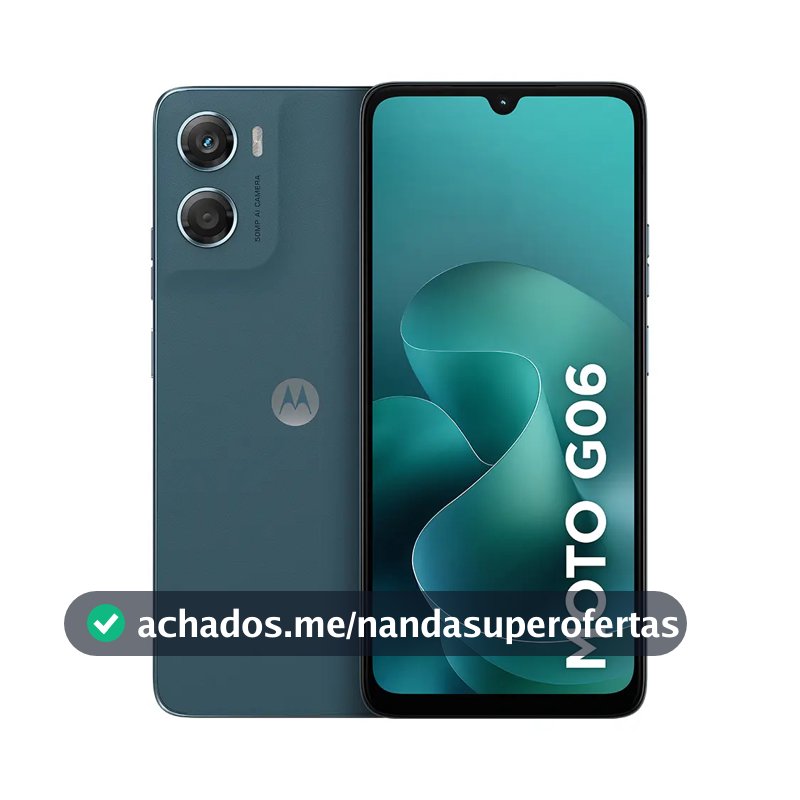 Smartphone Moto G06 128GB 4GB RAM + 8GB RAM Boost, Câmera 50mp,Bateria 5200mah - Azul