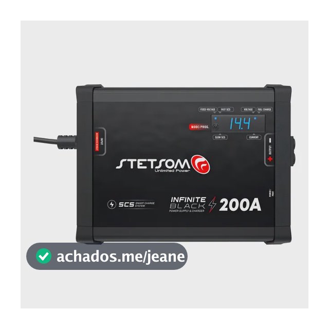 Fonte Automotiva Stetsom Infinite 200A com Carregador De Bateria Smart Cooler