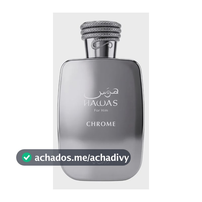 Perfume Hawas Chrome Rasasi 100ml Árabe Masculino