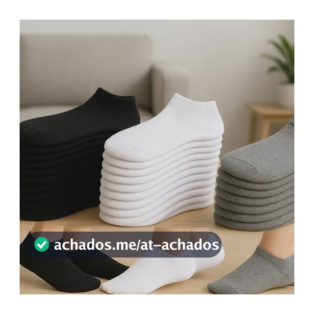 Kit 24 Pares Meia Soquete Cano Curto Unissex Atacado Cores