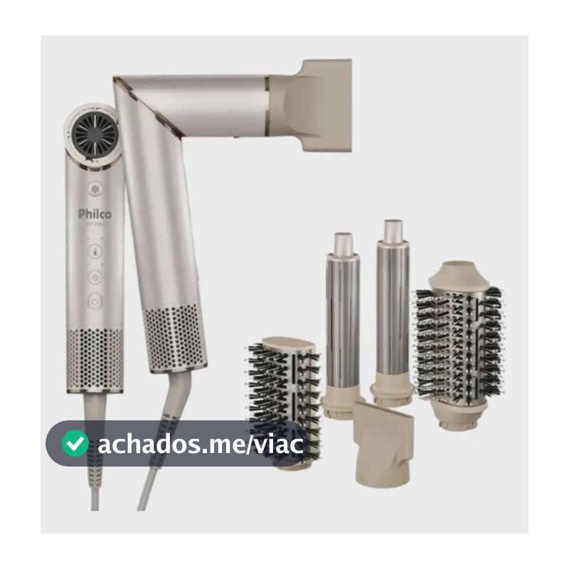 Secador De Cabelos Philco psc3500 4 Em 1 dobrável motor bldc Prateado