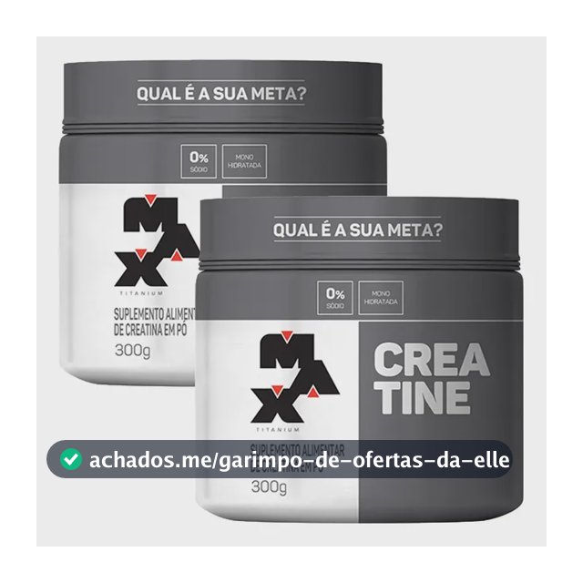 Creatina Max Titanium em pó Sem sabor x 300g 2 un