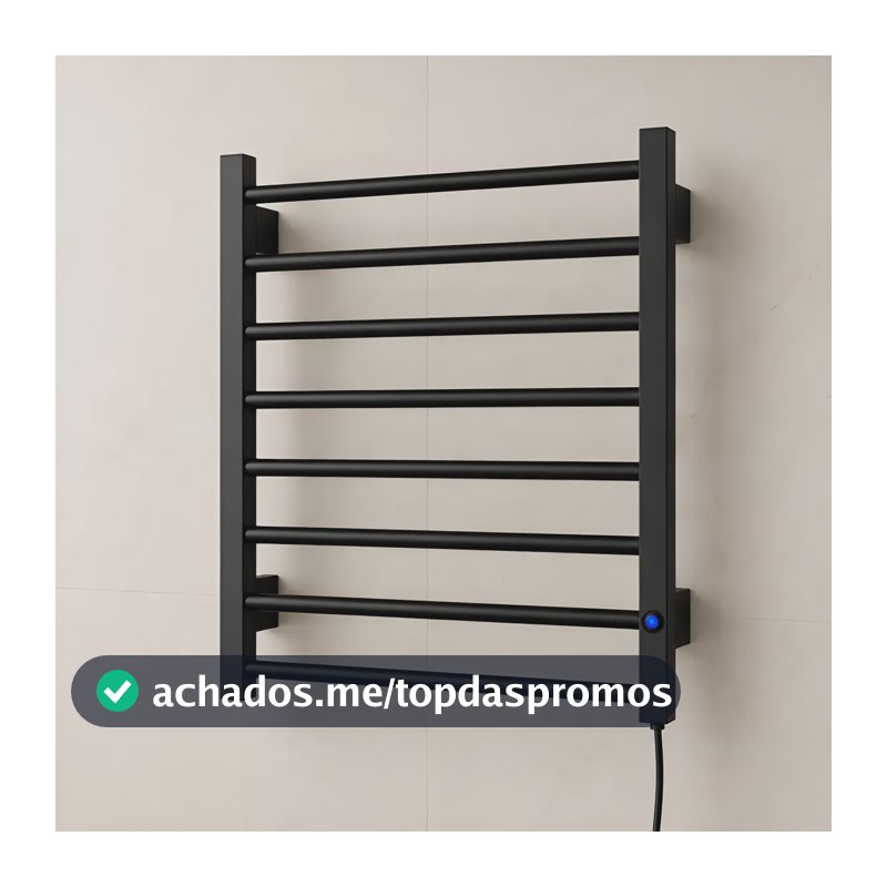 Toalheiro Térmico Aquecedor Toalhas Elétrico Preto / Branco Preto 127v