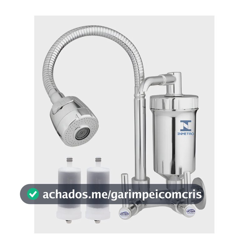 Torneira Filtro Cozinha Gourmet Parede Luxo 100% Metal Cromado Metal