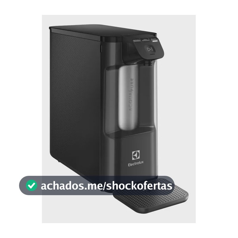 Purificador de Água Gelada Fria e Natural Eletrônico Placa Compacto Electrolux PE12P com Filtro Carvão 6 meses ou 3000L Painel Touch Preto Bivolt