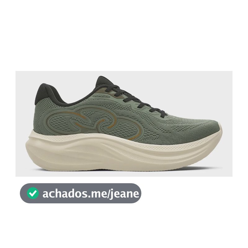 Tênis Masculino Rush Olympikus Militar/preto Liso 39 Br