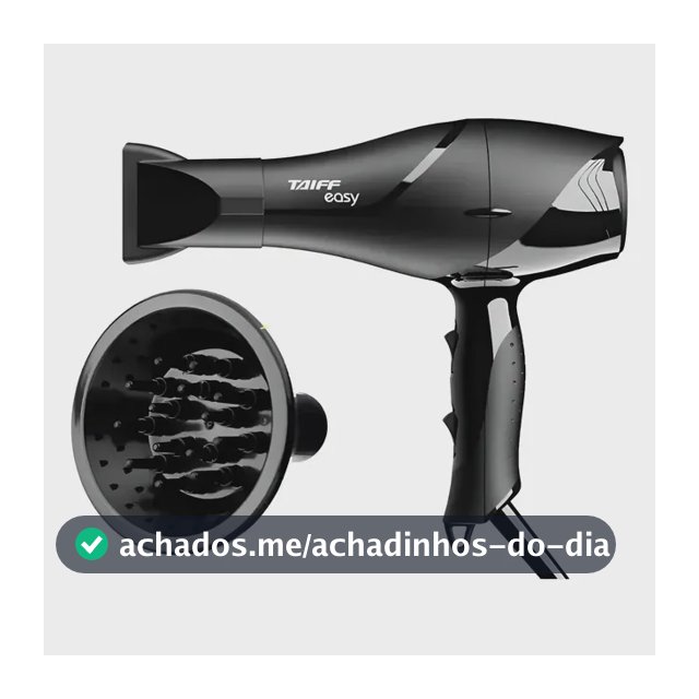 Secador E Difusor Cachos Taiff Easy Motor Profissional 1700w