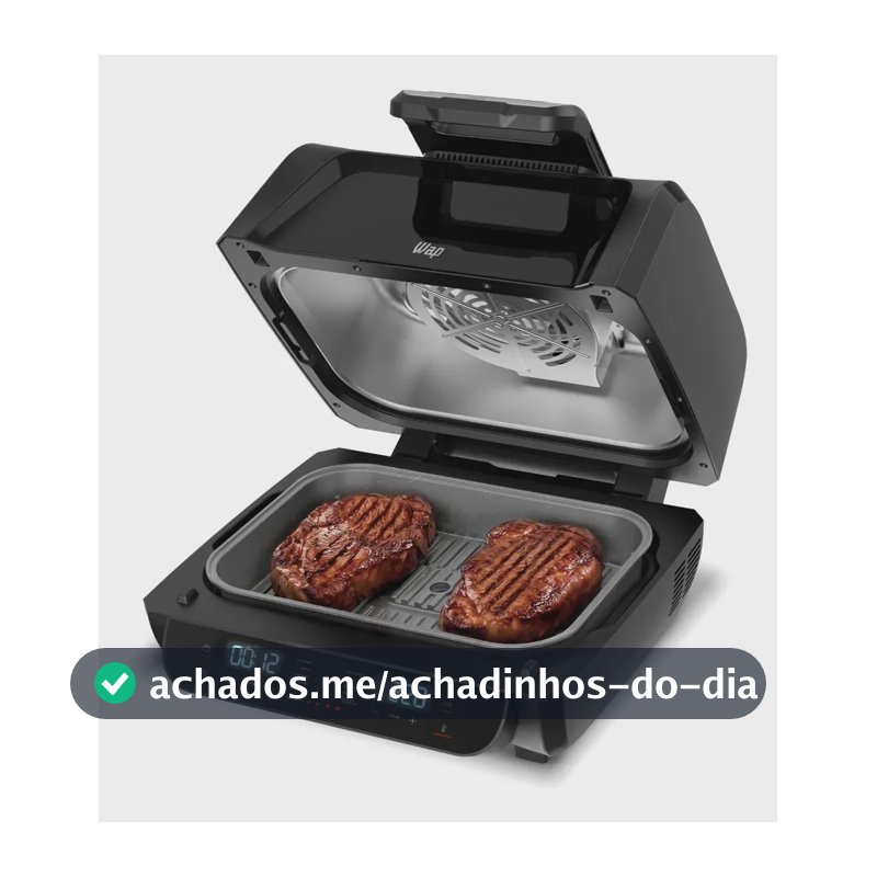 Fritadeira Elétrica Air Fryer Wap Barbecue Wc Ab1090 Smoker Função Defumado E 4 Níveis De Grelha