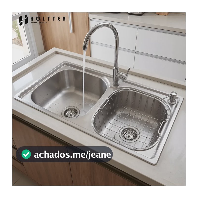 Kit Cuba Pia Aço Inox Gourmet Nw Cozinha Acessórios Dupla Prateado