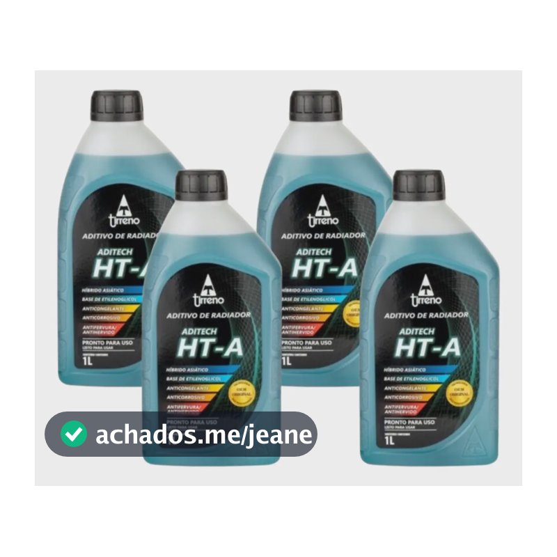 Líquido Aditivo De Radiador Tirreno Ht-a Azul En Garrafa 1l Kit X 4 Unidades