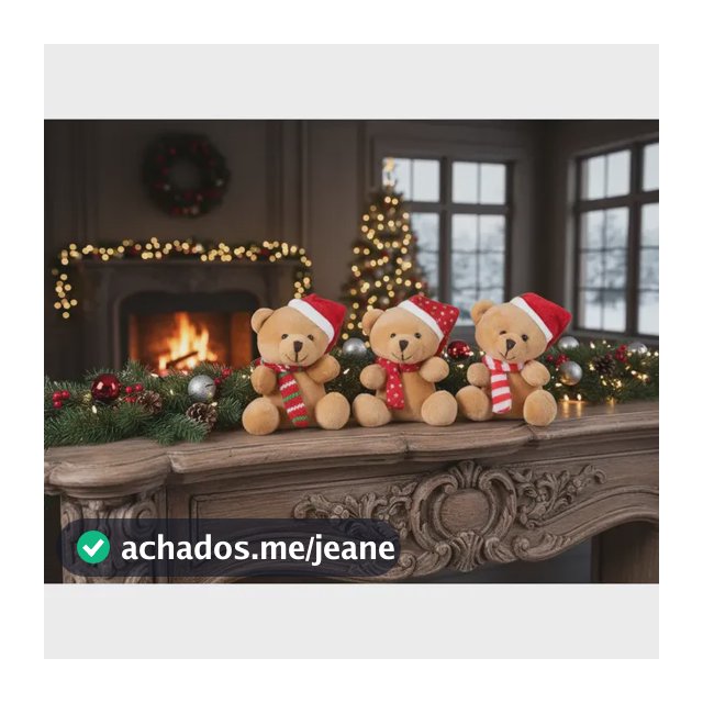 Decoração De Natal Enfeite Natalino 3 Ursinhos