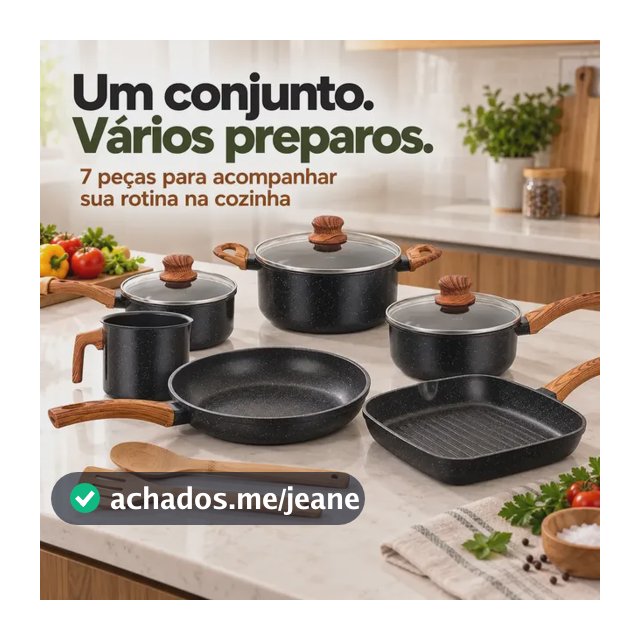 Jogo De Panelas Cerâmica Inducao Triplo Conjunto de Panelas Antiaderente 7 peças Ecoglid