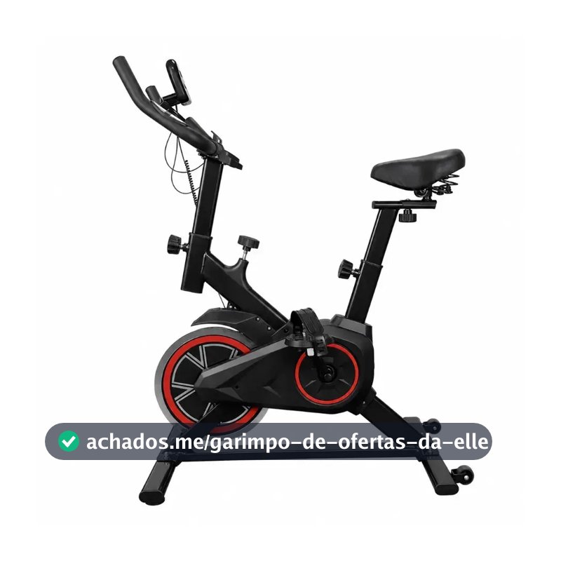 Bicicleta Ergométrica Bike Spinning Para Exercícios Com Volante e Display LCD