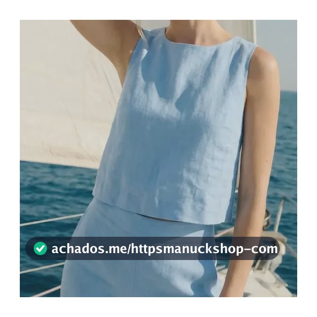 Conjunto Feminino Linho Calça Pantalona E Blusa Regata