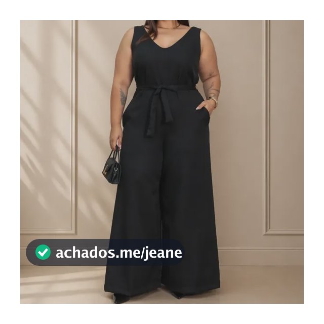 Macacão Plus Sise Max Pantalona Feminino Social Alfaiataria