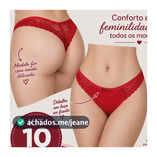 Kit 10 Calcinha Lingerie Tanga Fio Toda Em Renda Atacado