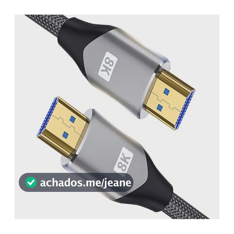 Cabo Hdmi 2.1 8k Gold Ultra Hd Compatível Com Ps5 Xbox Series X/s 3 Metros