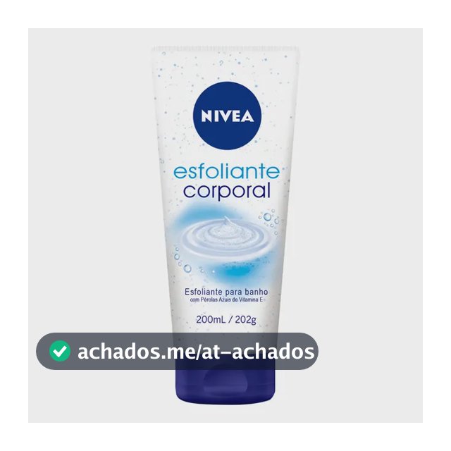 NIVEA Esfoliante Corporal para Banho 200ml, Esfoliação Suave, Remove Impurezas, Renovação Celular, Pele Uniforme e Macia