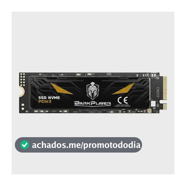 Ssd 500gb Nvme Gen 3 Darkplayer Pro Gamer Alta Performance Preto