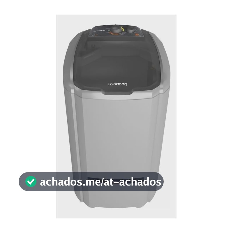 Tanquinho Lavadora Semi Automática Colormaq Ecomax Lcs 20kg Cor Prata