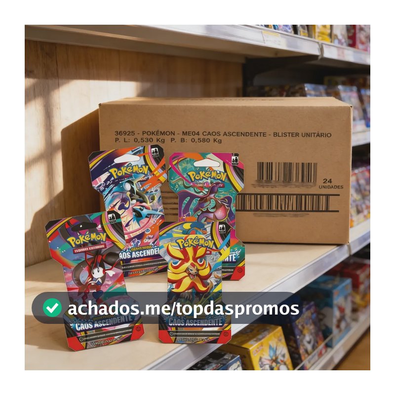 Pokémon Tcg 24 Blister Unitários Caos Ascendente Original Português