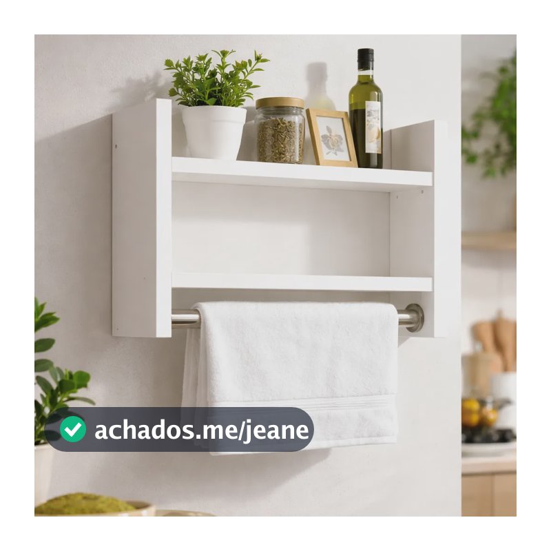 Porta Temperos E Condimentos Prático E Organizado 40cm Branco