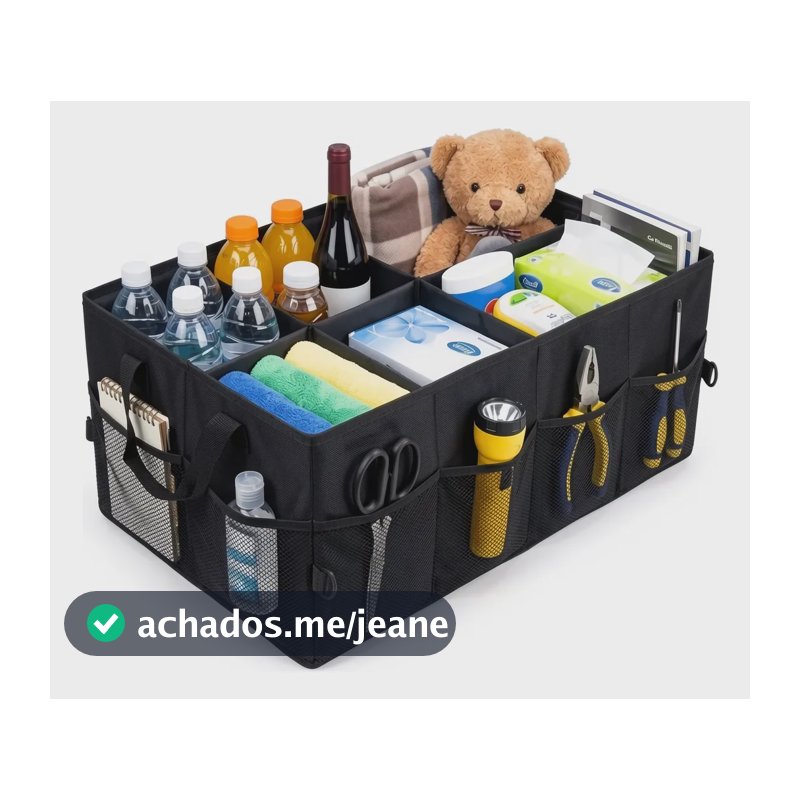 Bolsa Organizadora Universal Porta Malas Caixa Dobrável Carr Preto
