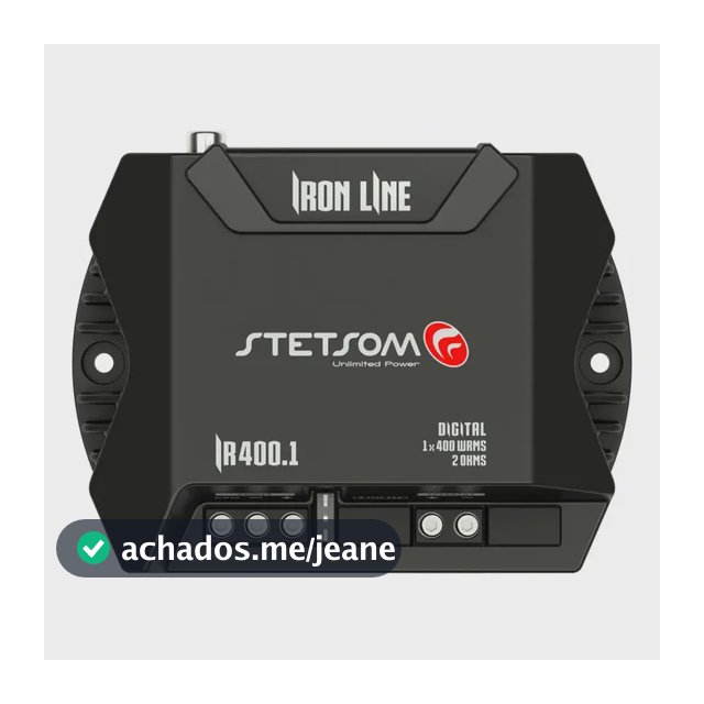 Módulo Amplificador Stetsom Iron IR400.1 de 400W RMS em 2 Ohms para 1 Canal