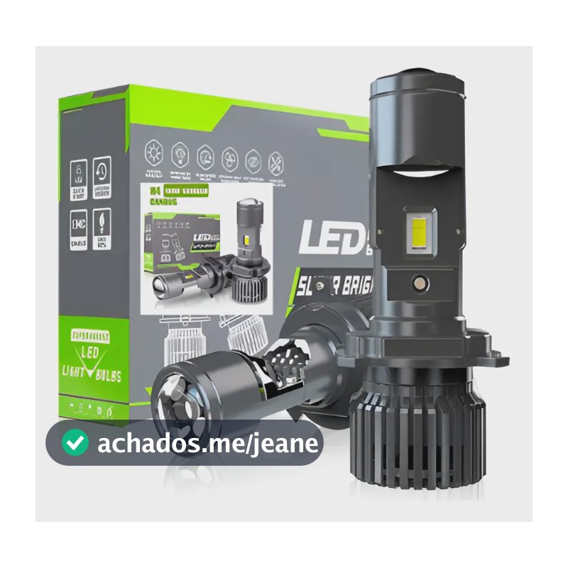 Par Ultra Led Lâmpada Mini Projetor H4 Canhão 200w 30000lm H4 Preto Branco-frio