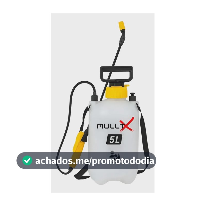 Pulverizador Agrícola Bomba Veneno Lateral De Compressão Prévia 5 Litros Com Válvula de Segurança Bico Ajustável Borrifador Profissional Dedetização Portátil Jardim Horta Plantas MULLTX