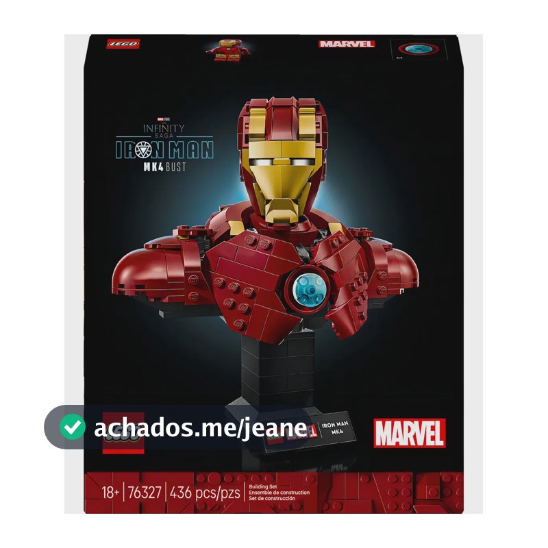 LEGO® Marvel Iron Man Mk4 Bust modelo 76327 436 Homem de Ferro