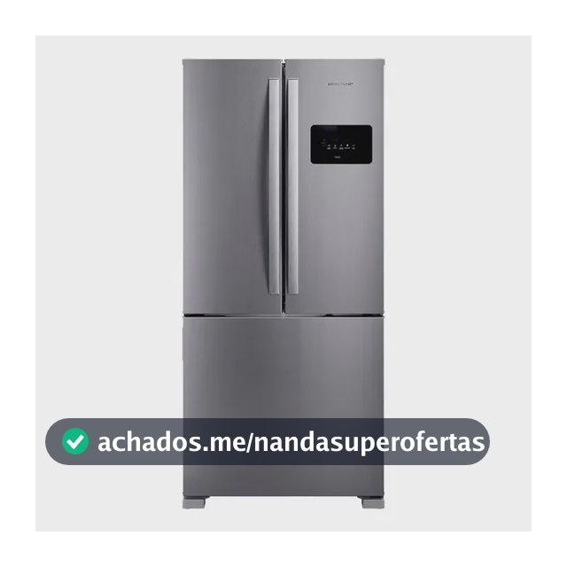 Geladeira Bro85mk 559L Frost Free French Door Brastemp Inox