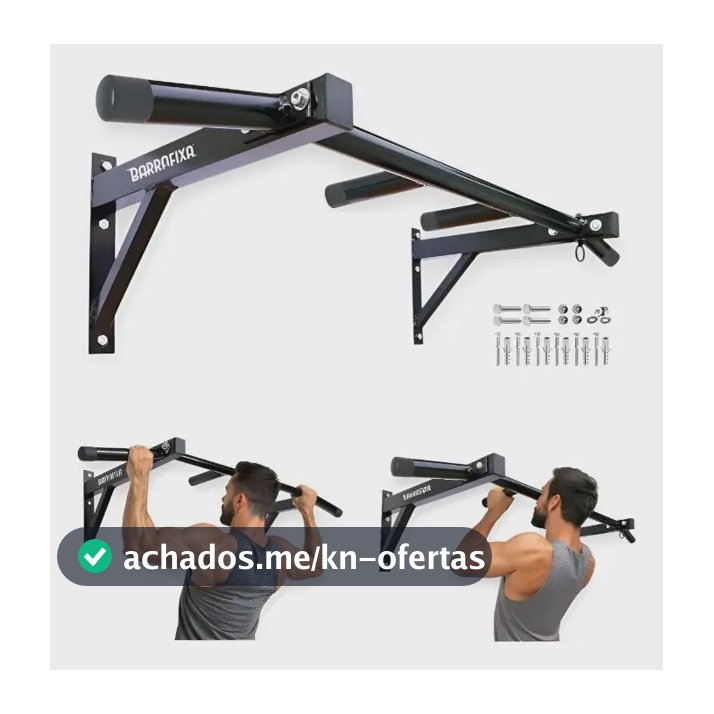 Barra Fixa De Parede Pull-up Modelo Externo Interno Completa Preto