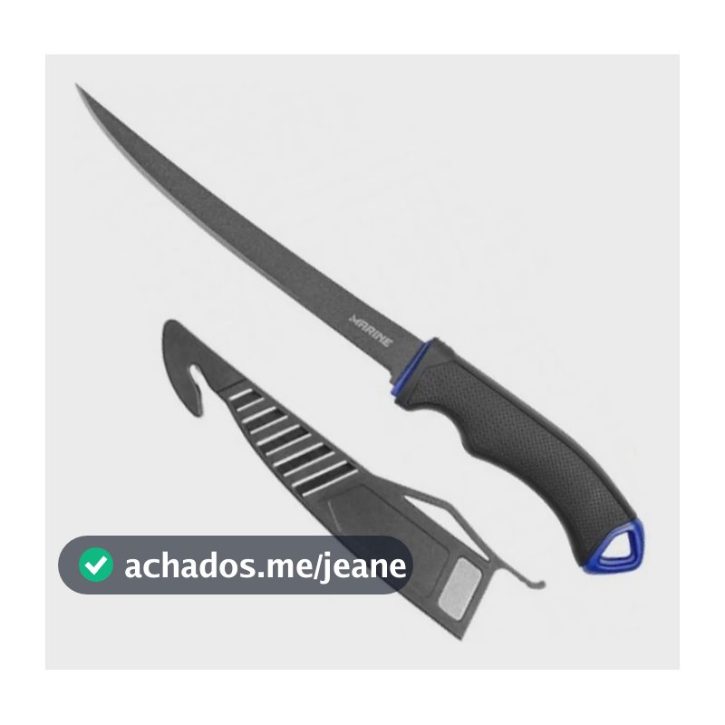 Faca Fileteira Marine 6  Fillet -lamina De 29cm Aço Inox Preto