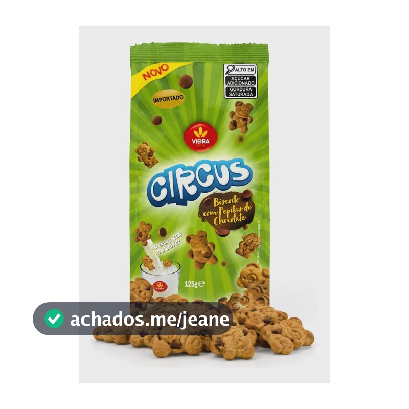 Biscoito Com Pepitas De Chocolate Circus 125g