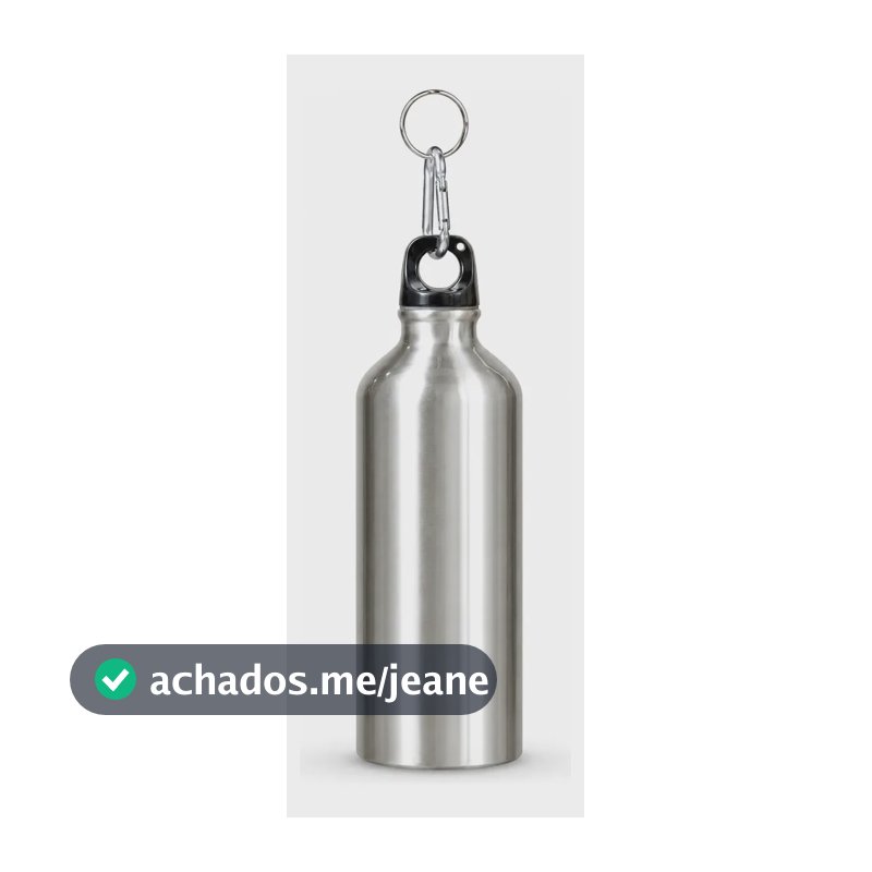 Kit 10 Squeeze Alumínio Chaveiro 500 Ml Para Sublimaçao Prateado