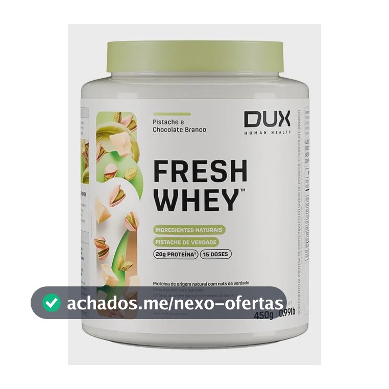 Fresh whey Dux nutrition Pistache E Chocolate Branco X 450g