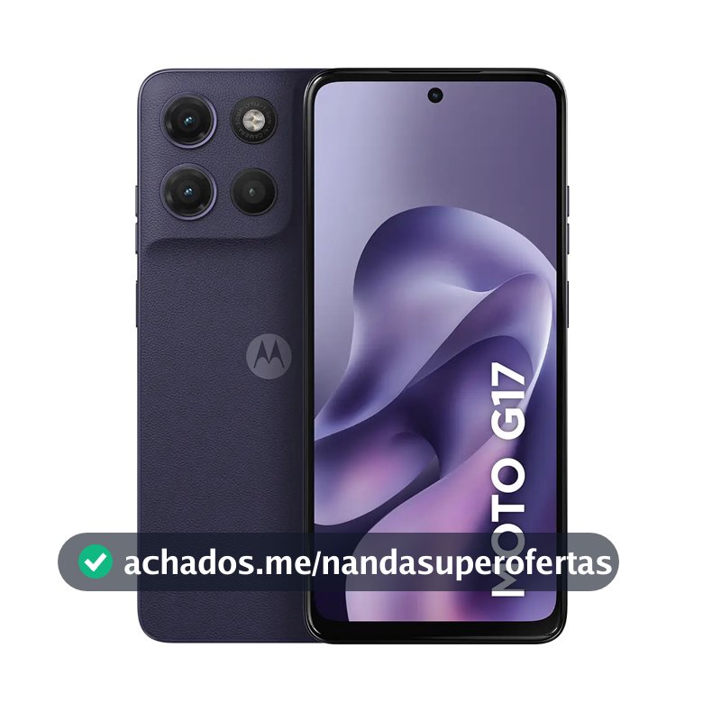 Smartphone Motorola Moto G17 4g - 128gb 4gb Ram + 8gb Ram Boost, Camera 50mp Sony Lytia 600, Tela Fhd+ 60hz, Bateria 5200 Mah - Roxo