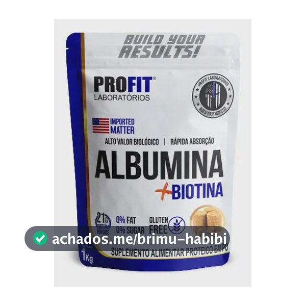 Albumina Profit Labs em pó sabor Paçoca x 1kg