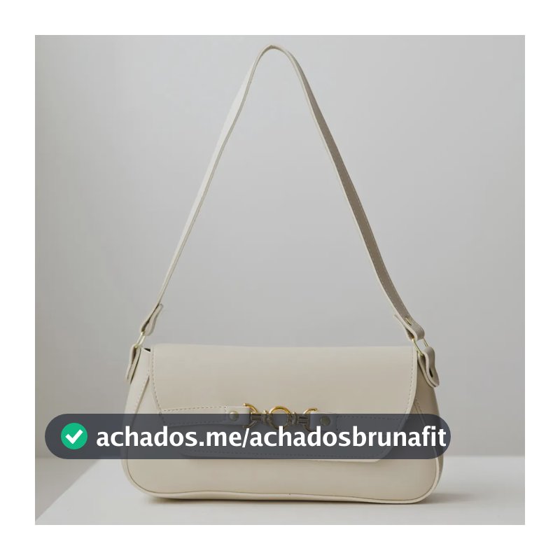 Bolsa De Ombro Baguete Tiracolo Média Feminina Casual Cor Creme