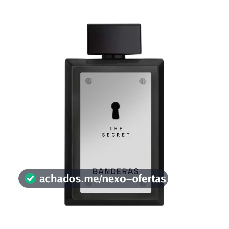 Perfume Masculino Banderas The Secret EDT 200 ml - Oriental Especiado Fresco - Perfume importado masculino de Banderas, expressa masculinidade e sensualidade.