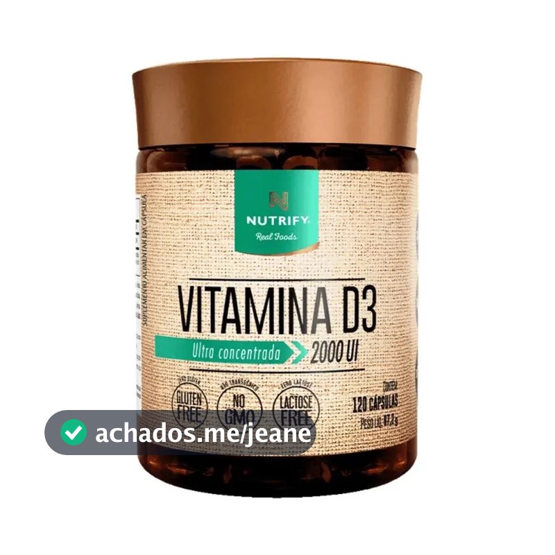 Vitamina D3 Nutrify em cápsula Sem sabor de 120 un