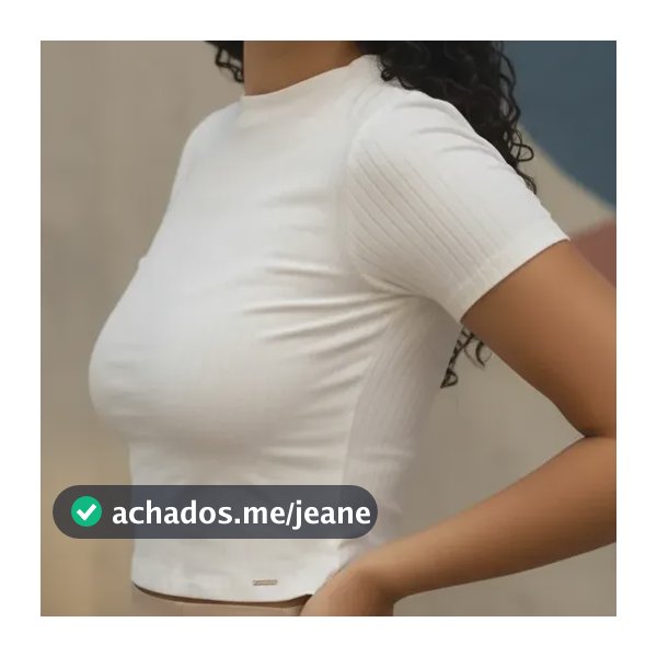Blusa Cropped Feminina Básica Canelada Lunender