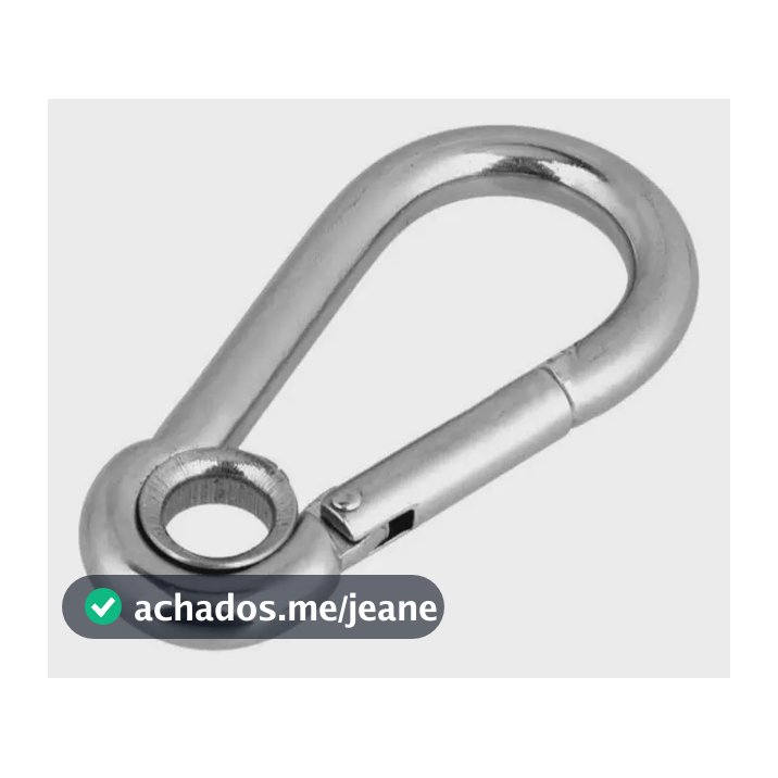 Kit 15 Mosquetões Trava Simples 4x40mm 90kg