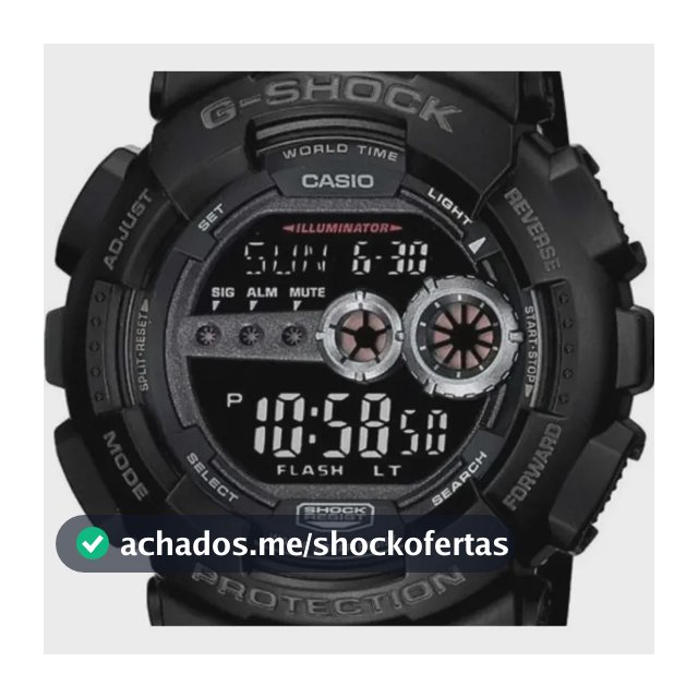 Relógio Casio G-shock Masculino Gd-100-1bdr Cor da correia Preto Cor do bisel Preto Cor do fundo Preto