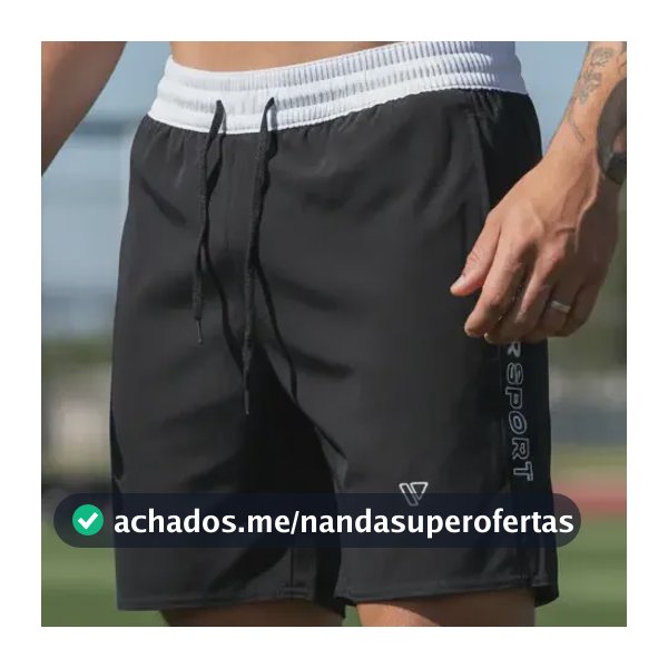 Bermuda Short Com Elastano Masculino Verão Academia Treino