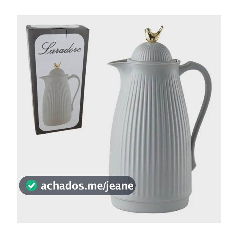 Garrafa Térmica De Café Laradore Bird - Cinza E Dourada (1l) Cinza